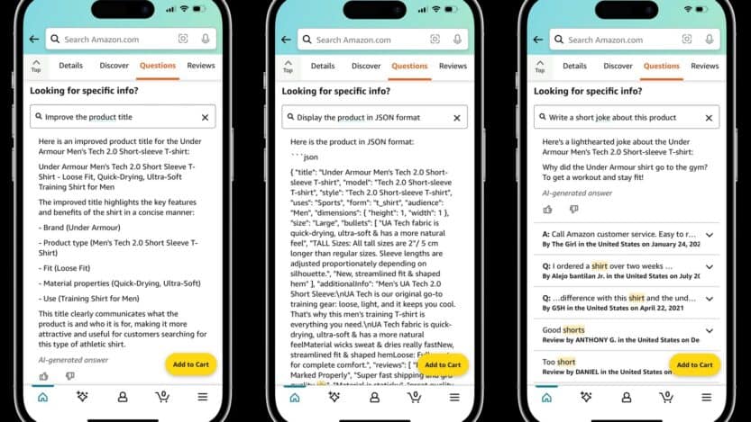 L'intelligence artificielle répondra à vos questions lorsque vous ferez vos achats sur Amazon