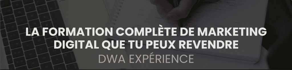 LA FORMATION COMPLÈTE DE MARKETING DIGITAL QUE TU PEUX REVENDRE